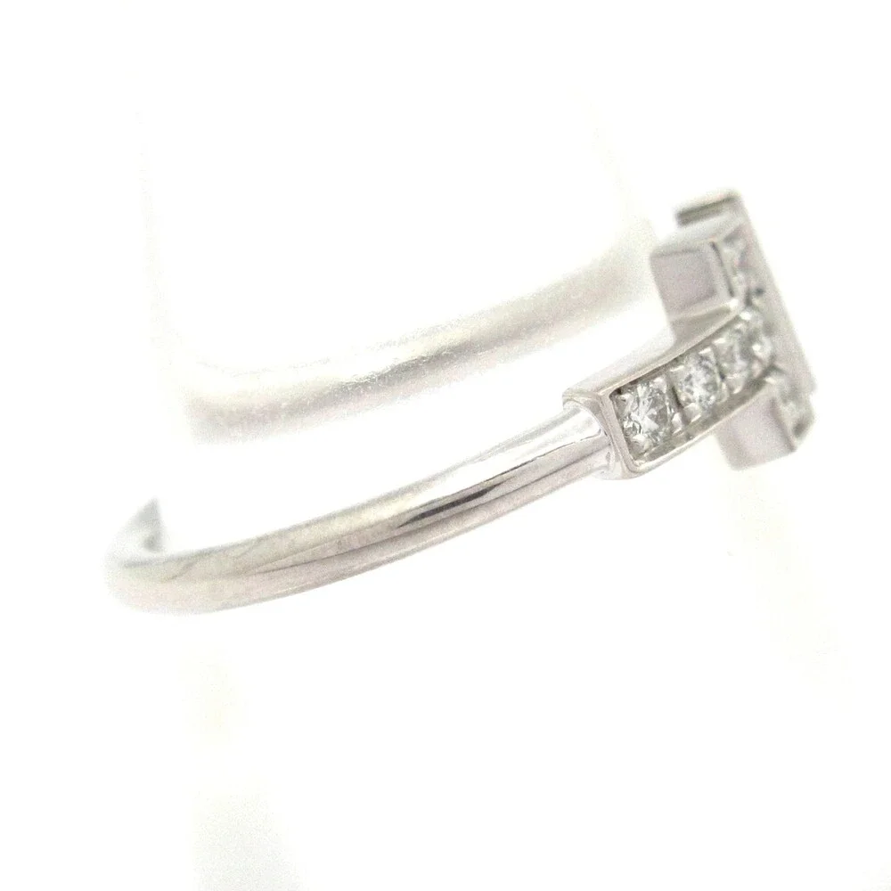 Tiffany & Co. T Wire Ring 18K White Gold Diamond